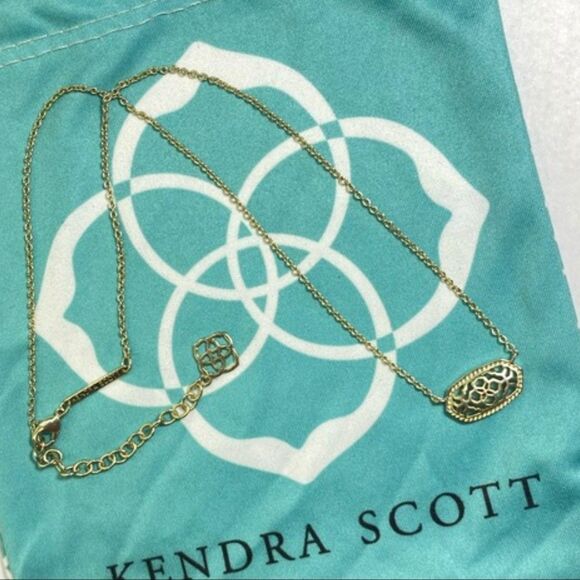 Kendra Scott Elisa Pendant Necklace Gold Filigree - Picture 5 of 16